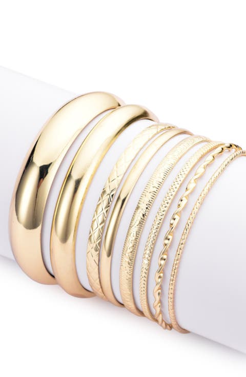 Set of 8 Assorted Bangle Bracelets
