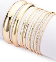 Adornia Set of 8 Assorted Bangle Bracelets