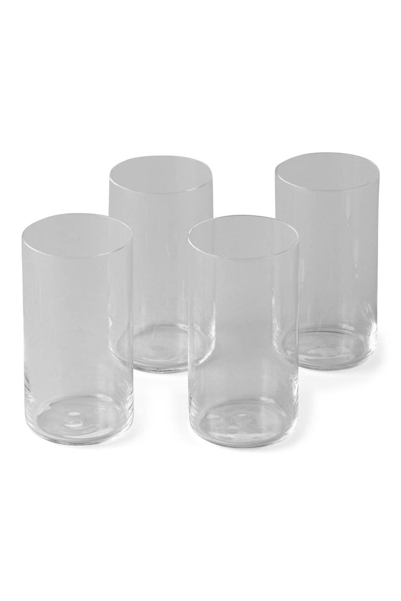 The Tall Set of 4 Glasses, Alternate, color, CLEAR