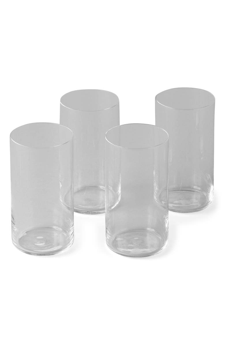 Fable The Tall Set of 4 Glasses, Alternate, color, Clear