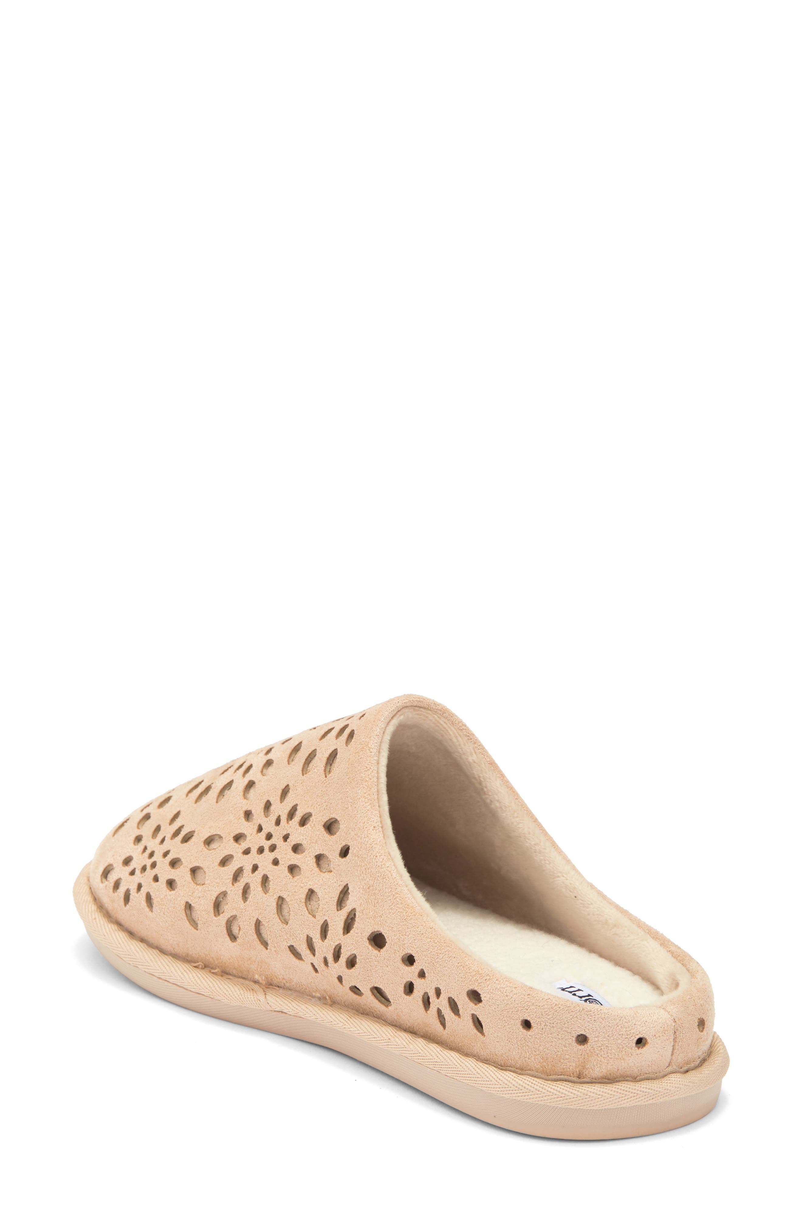 Børn Laser Cut Microsuede Clog Slipper, Alternate, color, Taupe