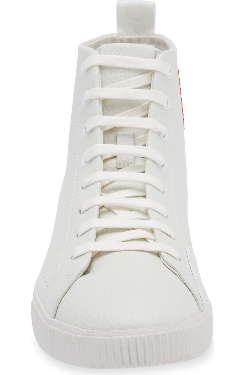 BOSS Zero Hi-Top Leather Sneaker, Alternate, color,
