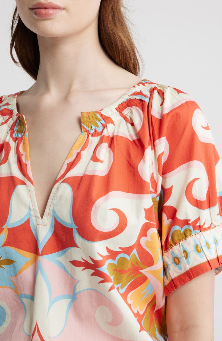 LOVE THE LABEL Dawson Baroque Print Shirt, Alternate, color, Rosetti Print