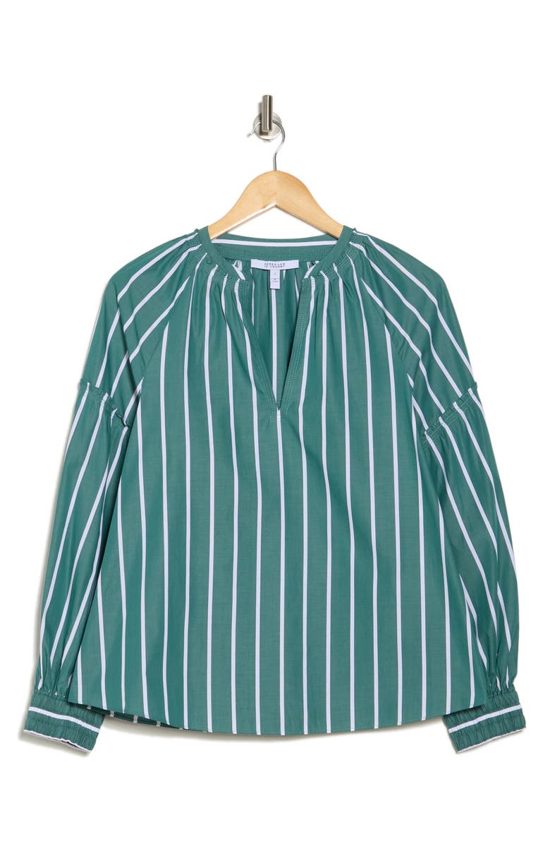Derek Lam 10 Crosby Malorie Stripe Cotton Top, Alternate, color,