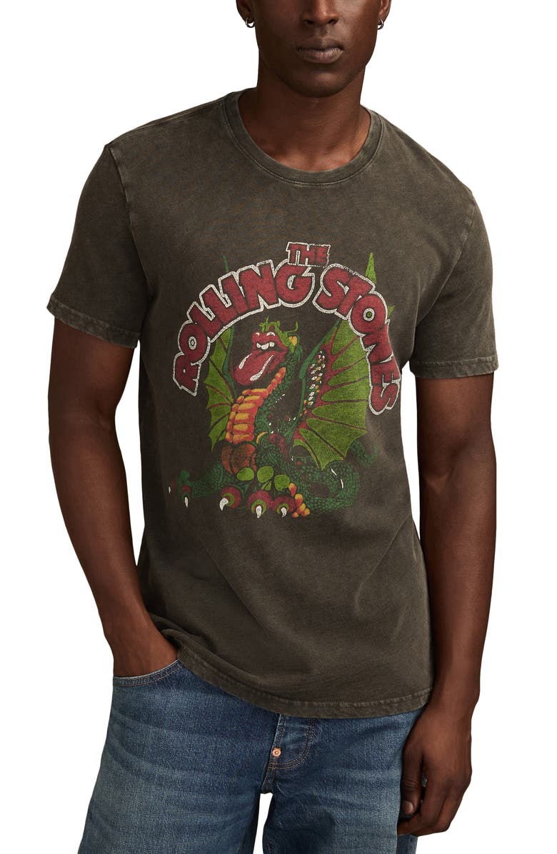 Lucky Brand Rolling Stones Dragon Cotton Graphic T-Shirt, Main, color,