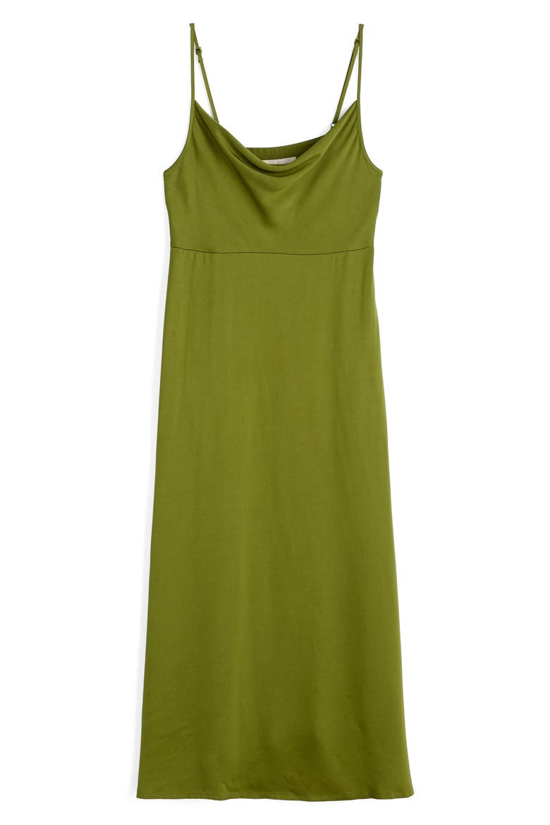 Housel Bay Satin Midi Slipdress, Alternate, color, DARK CITRON