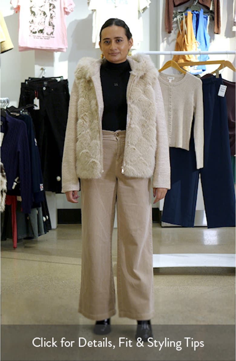 Darien Faux Fur & Bouclé Jacket, sales video thumbnail