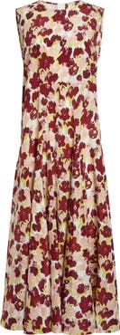 Marni Floral Silk Crêpe de Chine Maxi Dress