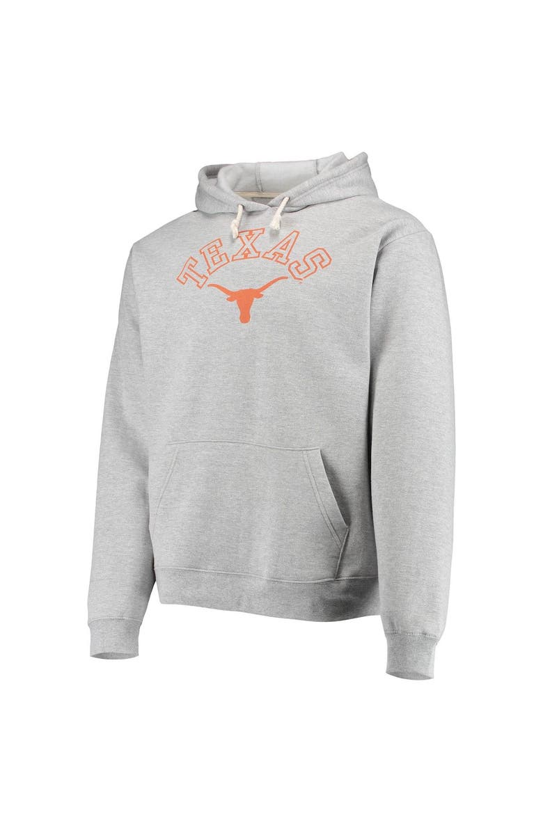 LEAGUE COLLEGIATE WEAR Men's League Collegiate Wear Heathered Gray Texas Longhorns Seal Neuvo Essential Fleece Pullover Hoodie, Alternate, color,