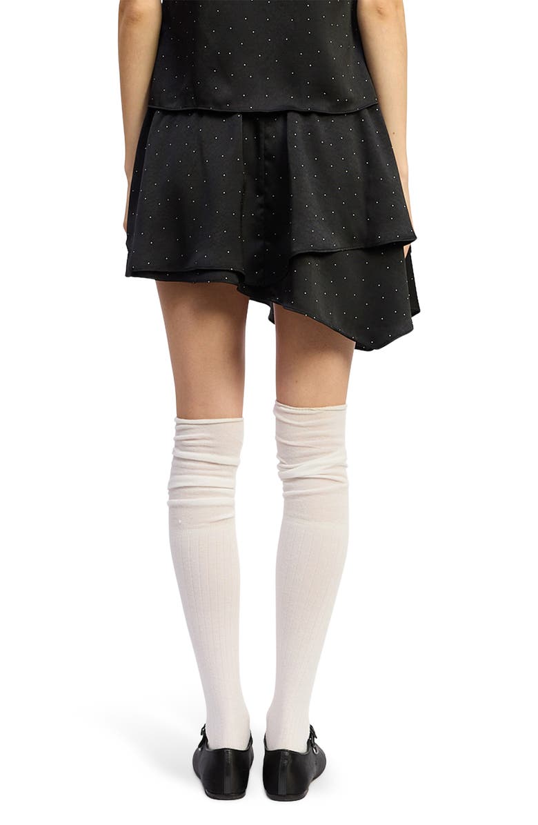 JACQUIE THE LABEL Tegan Dot Asymmetric Miniskirt, Alternate, color, 