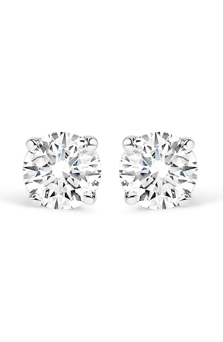 Haus of Brilliance 14K White Gold 1/4 Cttw Lab Grown Diamond Solitaire Stud Earrings, Alternate, color, White