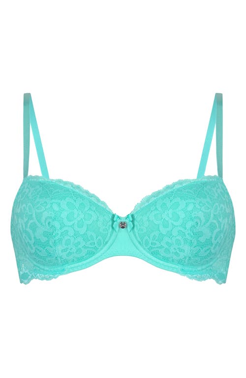 Shop Hunkemoller Hunkemöller Marine Lace Underwire Bra In Pool Blue