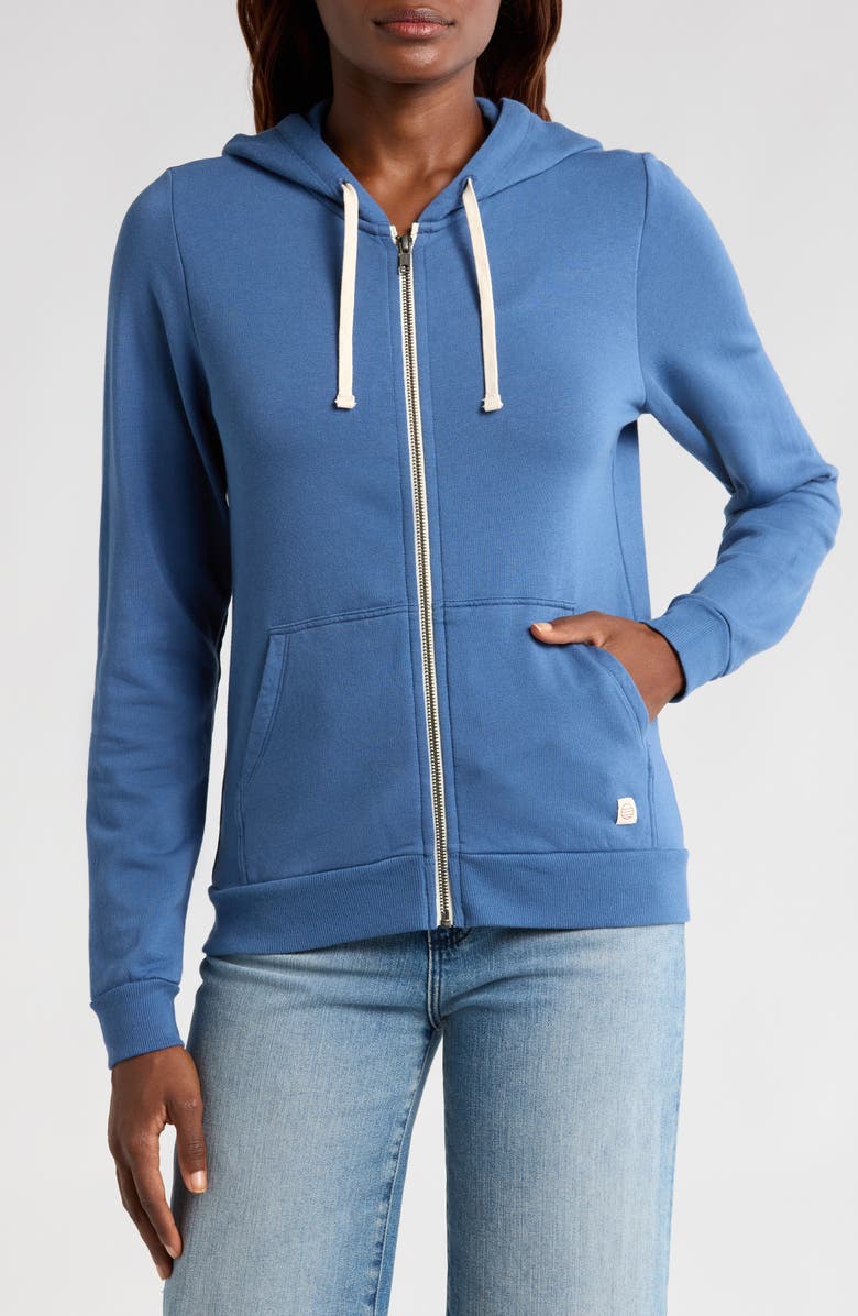 Marine Layer Afternoon Full Zip Hoodie, Alternate, color, Faded Navy