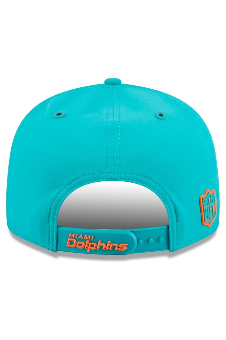Men's New Era Aqua Miami Dolphins 2026 Sideline 9FIFTY Snapback Hat, Alternate, color, Aqua