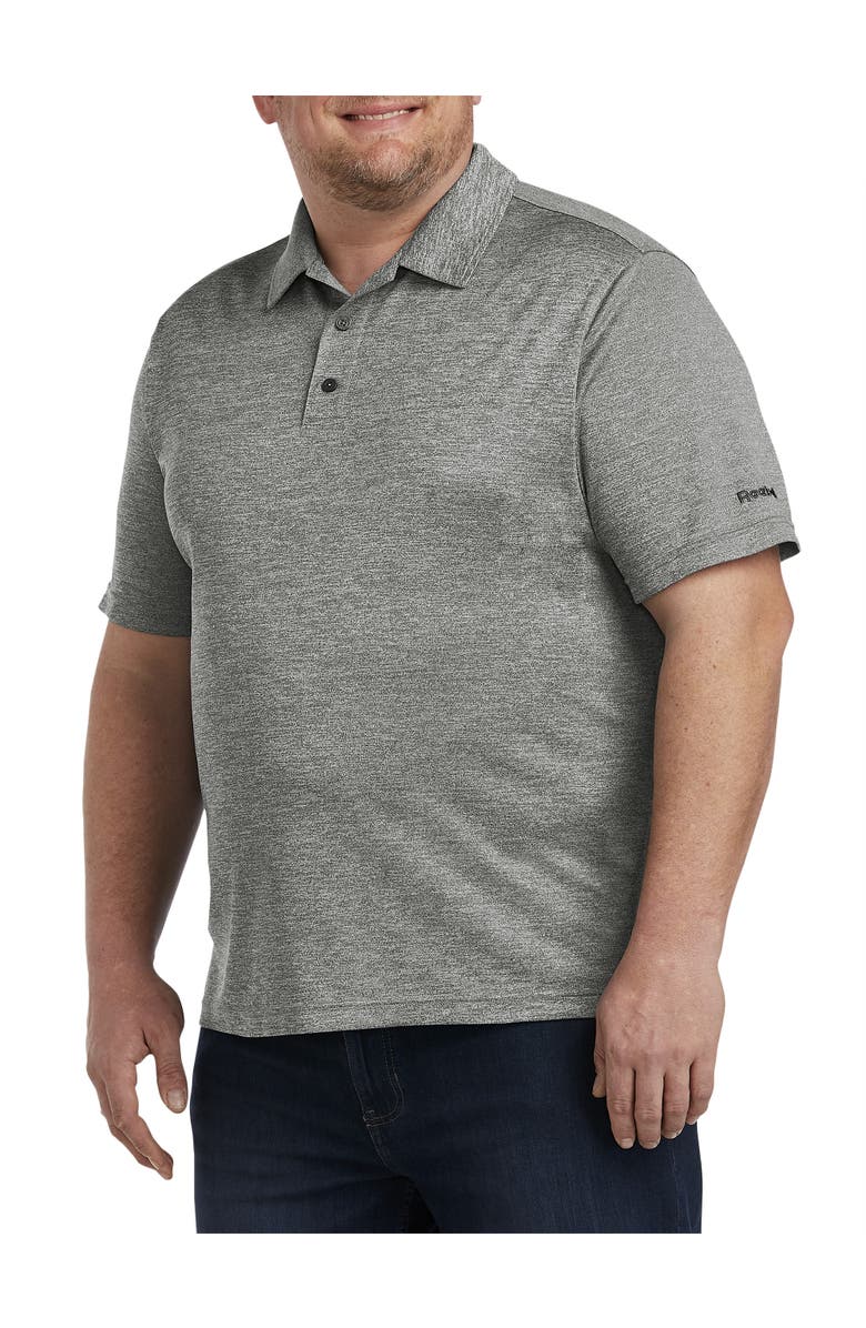 Reebok Speedwick Performance Heather Polo, Main, color, Grey Heather