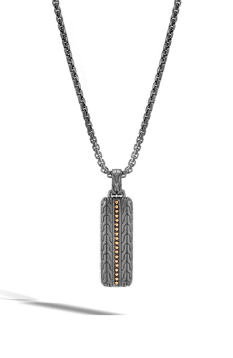 John Hardy Men's Jawan Blackened Pendant Necklace, Main, color,
