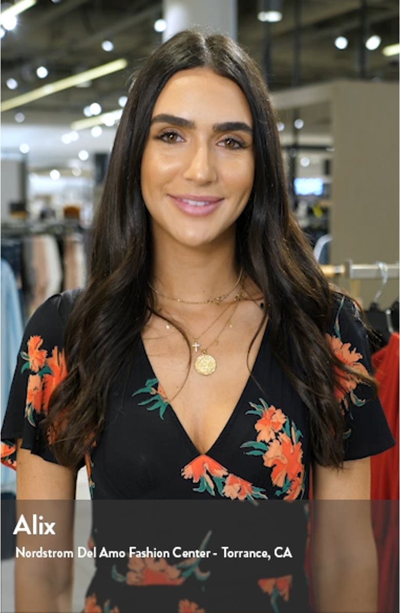 Bibi Pleated Floral Halter Maxi Dress, sales video thumbnail