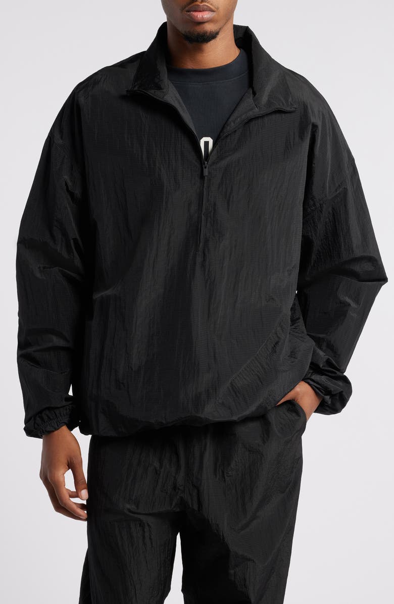 Fear of God Essentials Gender Inclusive Ripstop Nylon Half Zip Pullover, Main, color, 