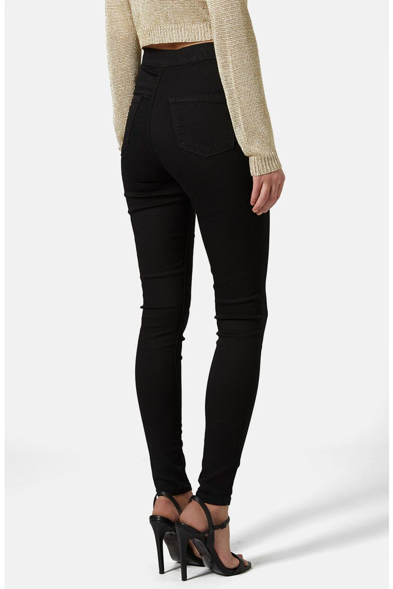 Joni High Waist Ankle Skinny Jeans, Alternate, color, BLACK