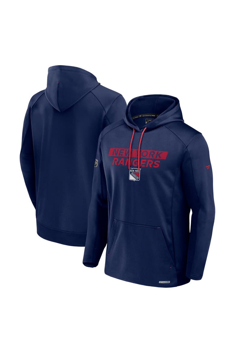Men's Fanatics Blue New York Rangers Big & Tall Authentic Pro Pullover Hoodie, Main, color, Blue