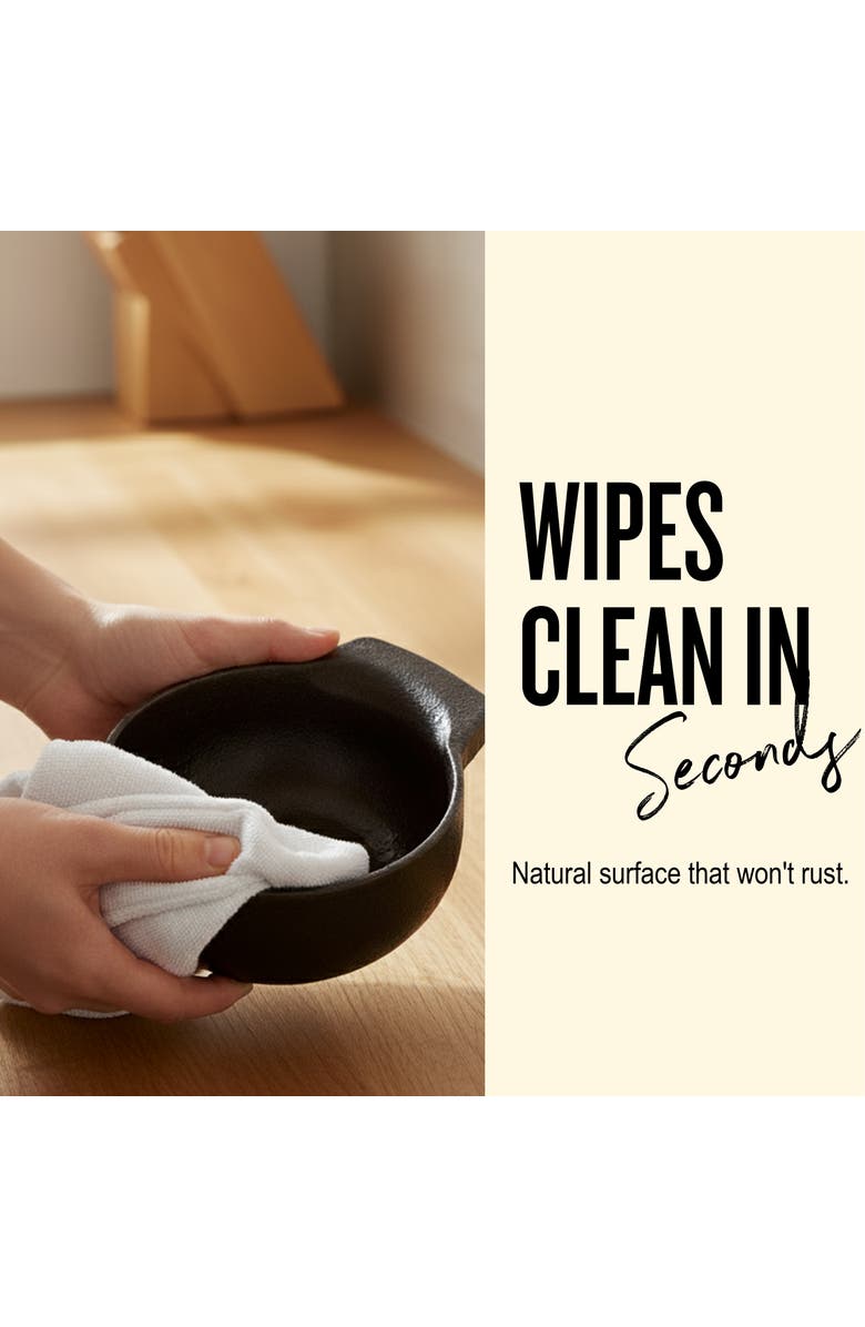 Alva Nori 2-Cup Enameled Cast Iron Mortar & Pestle Set, Alternate, color, Black