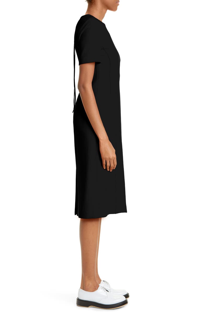 Adam Lippes Short Sleeve Crepe Sheath Dress, Alternate, color, 