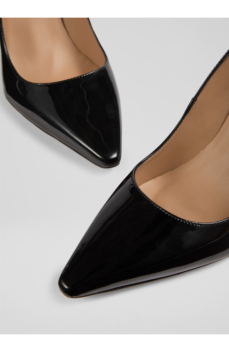 LK Bennett Fern Pointed Toe Pump, Alternate, color, Black Patent
