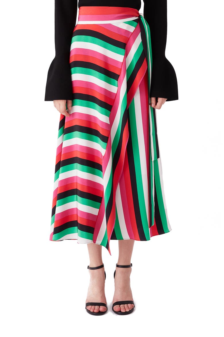 Carson Stripe Wrap Skirt, Main, color, CARSON STRIPE SMALL