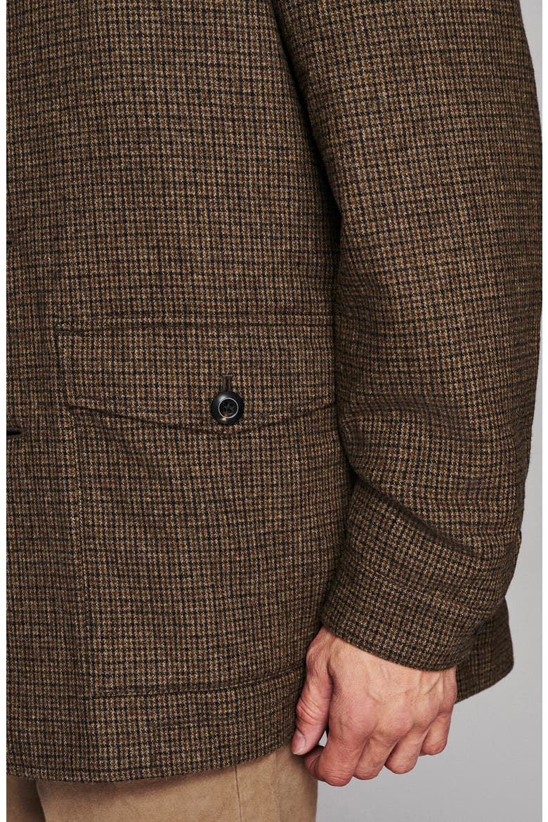 Bennet Houndstooth Overcoat, Alternate, color, BROWN MULTI