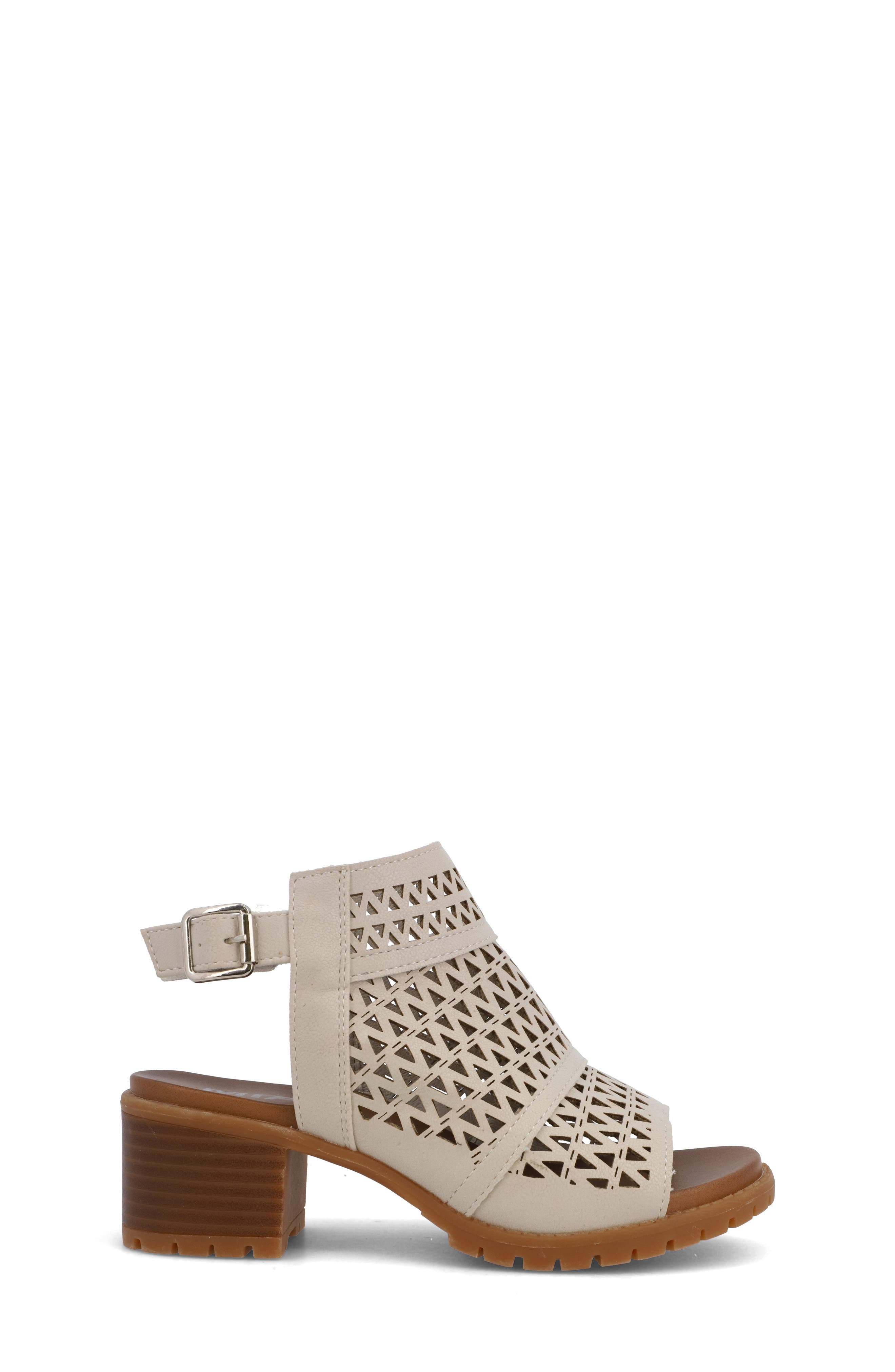 MIA Kids' Mollee Block Heel Sandal, Alternate, color, Off White