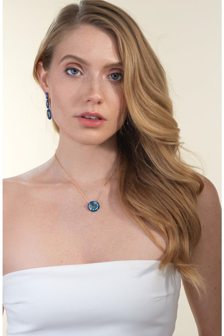 Melange Blue Topaz Pendant Necklace, Alternate, color, BLUE TOPAZ/ LAPIS