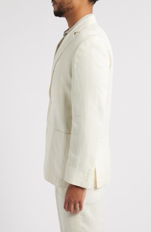 Nordstrom Solid Linen Sport Coat In Ivory Vanilla