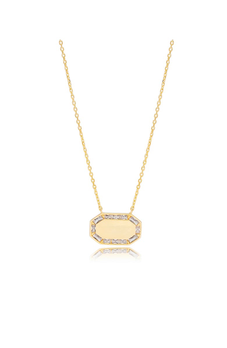 Mazin Jewels Geo Bar Necklace, Main, color, Gold