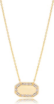 Mazin Jewels Geo Bar Necklace