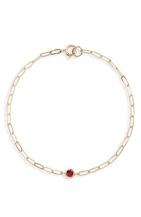 Bezel Pendant Bracelet