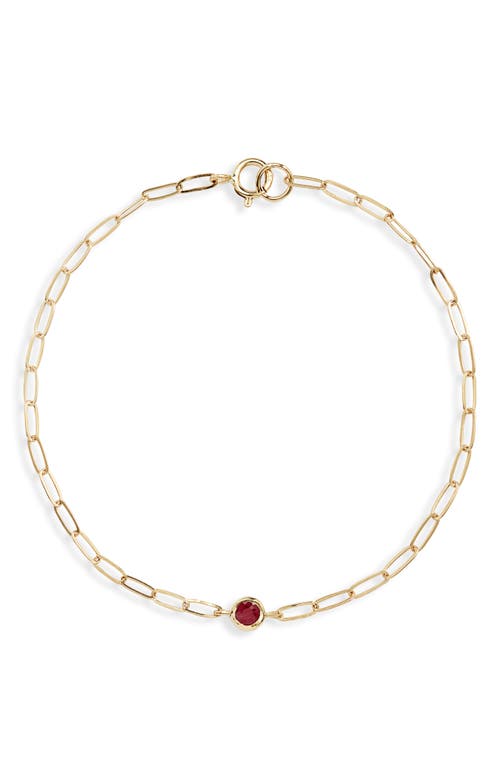 Anzie Bezel Pendant Bracelet In Ruby