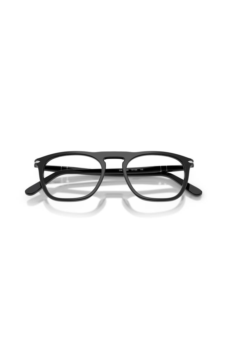 Persol 53mm Square optical glasses, Alternate, color, Black
