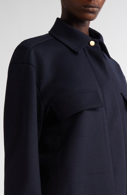 Max Mara Talamo Wool Blend Milan Jersey Jacket In Ultramarine