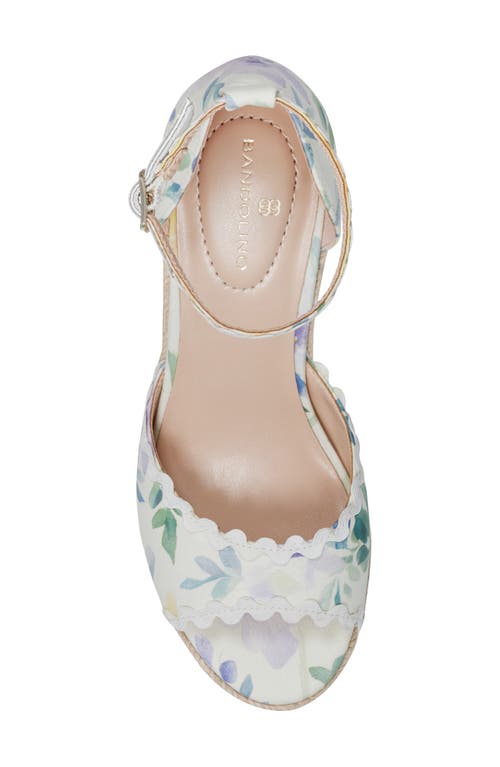 BANDOLINO BANDOLINO FLORAL ESPADRILLE WEDGE SANDAL