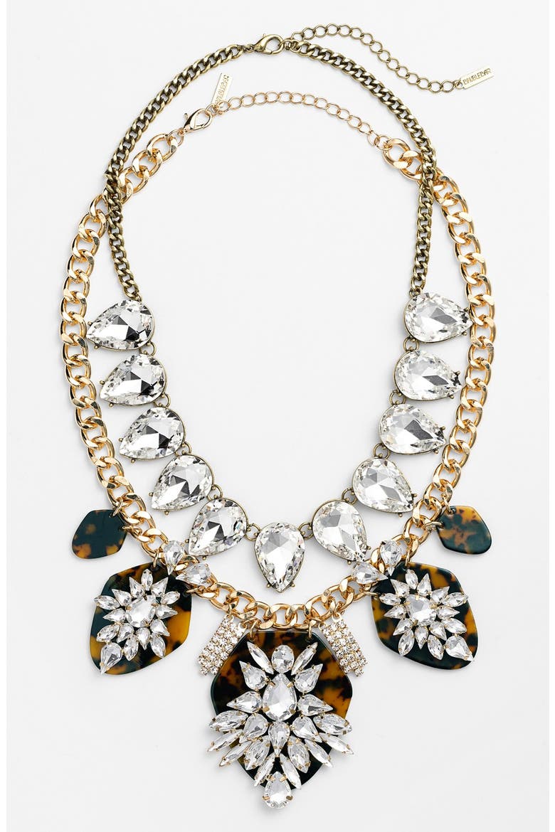 'Constellation' Frontal Necklace, Alternate, color, TORTOISE/ CLEAR/ GOLD