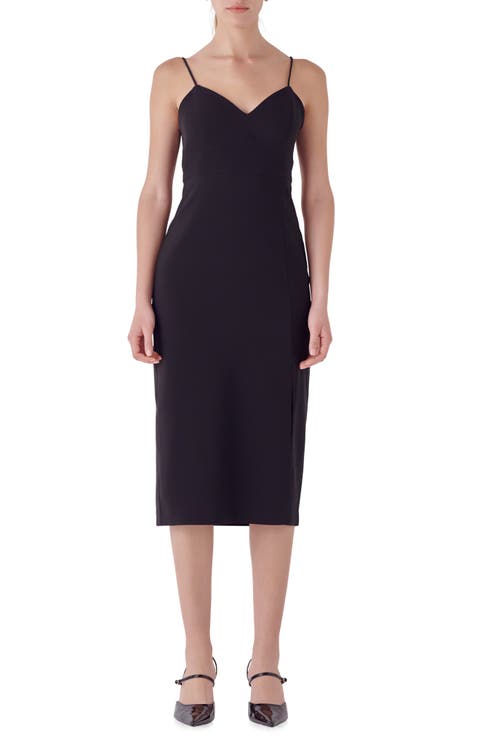 Strappy Midi Sheath Dress