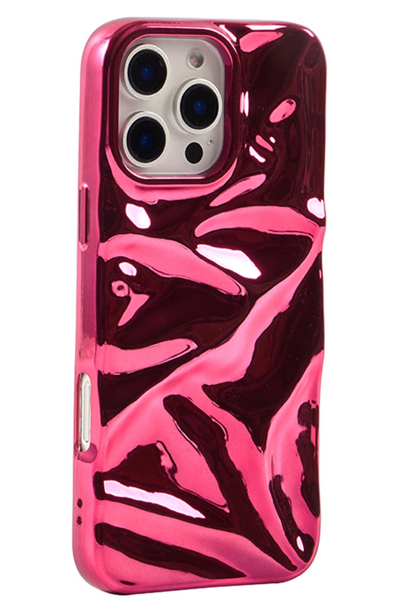 Auramma Fuchsia Crinkle iPhone 15 Pro Case, Alternate, color, Fuchsia