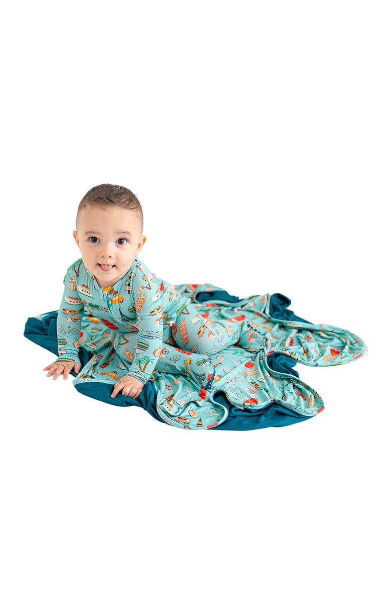 Posh Peanut Around the World Patoo Reversible Blanket, Alternate, color,