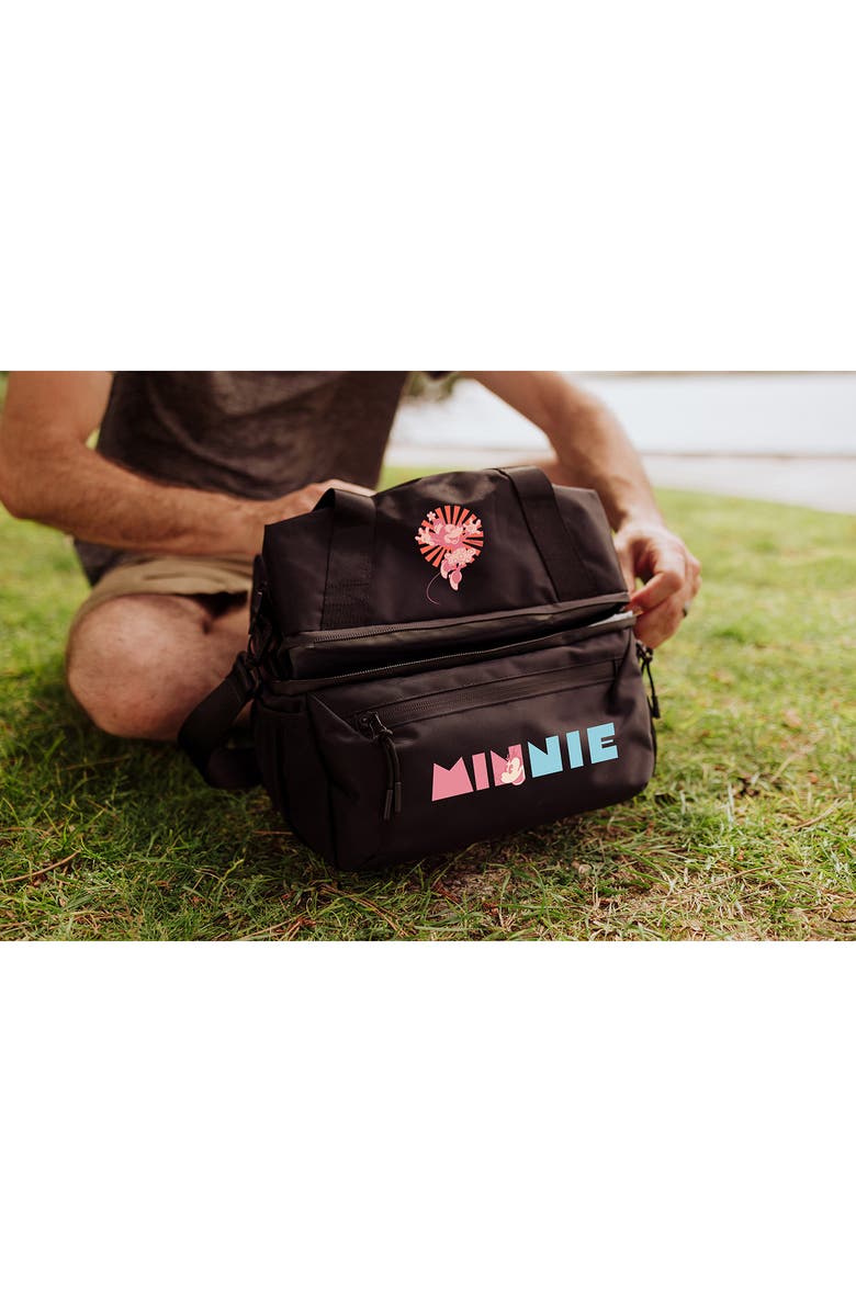 Picnic Time x Disney<sup>®</sup> Tarana Cooler Lunch Tote Bag & Utensils, Alternate, color, Minnie/ Black