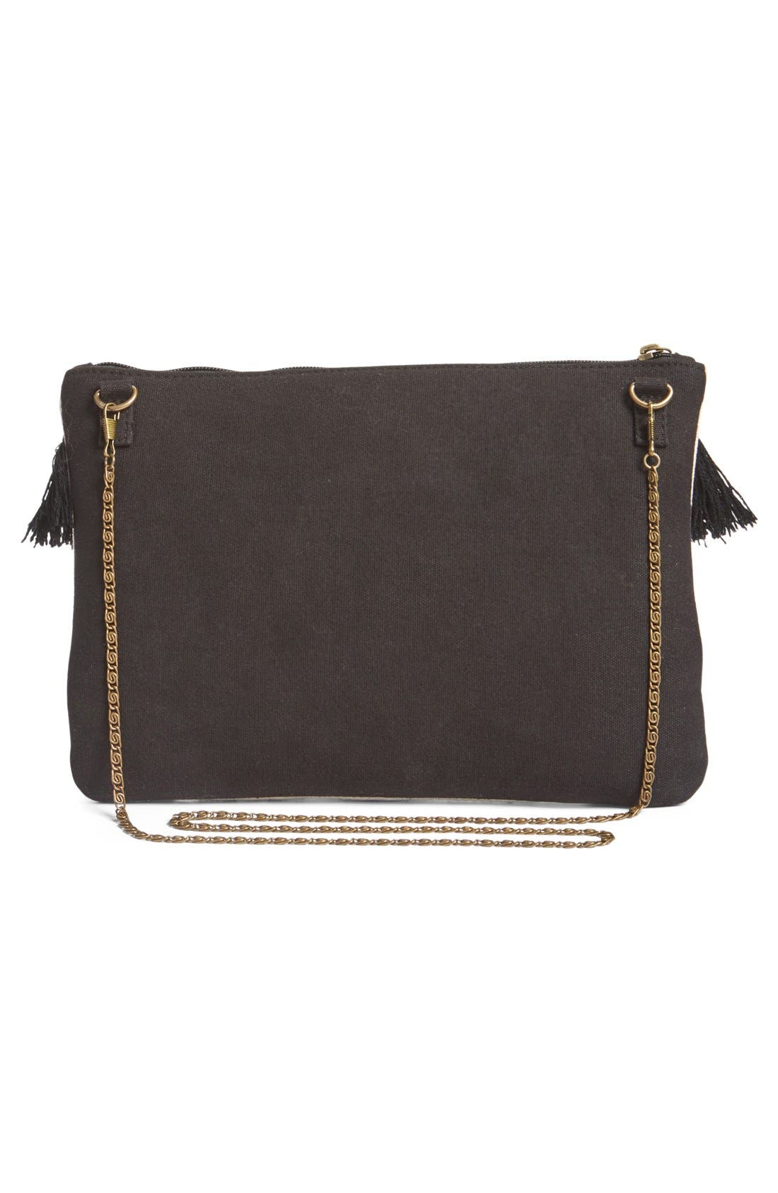 STEVEN by Steve Madden Jsuzzana Fringe Clutch, Main, color, 