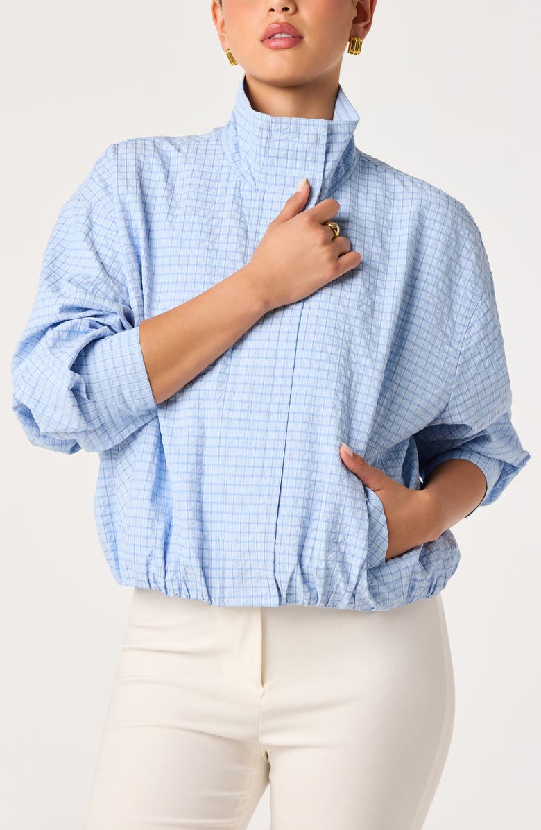 ASTR the Label Cooper Jacket, Main, color, Blue Plaid