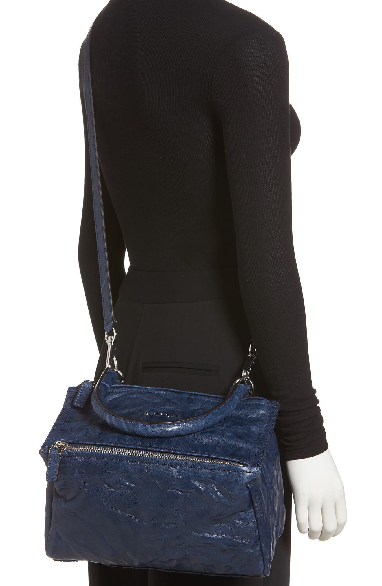 Givenchy Small Pepe Pandora Leather Shoulder Bag, Alternate, color, 