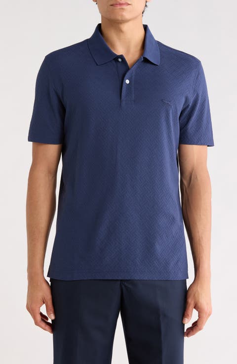 Reimers Lane Sports Fit Cotton Jacquard Polo