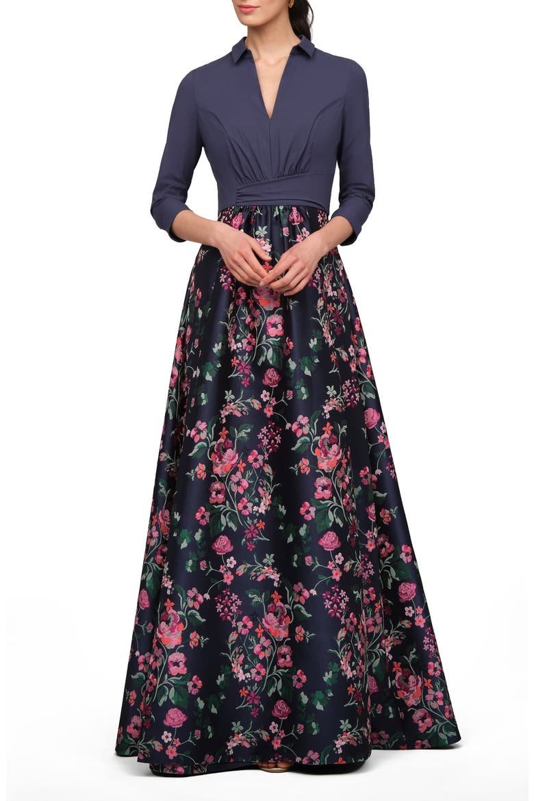Marceline Ballgown, Main, color, INK BLUE MULTI