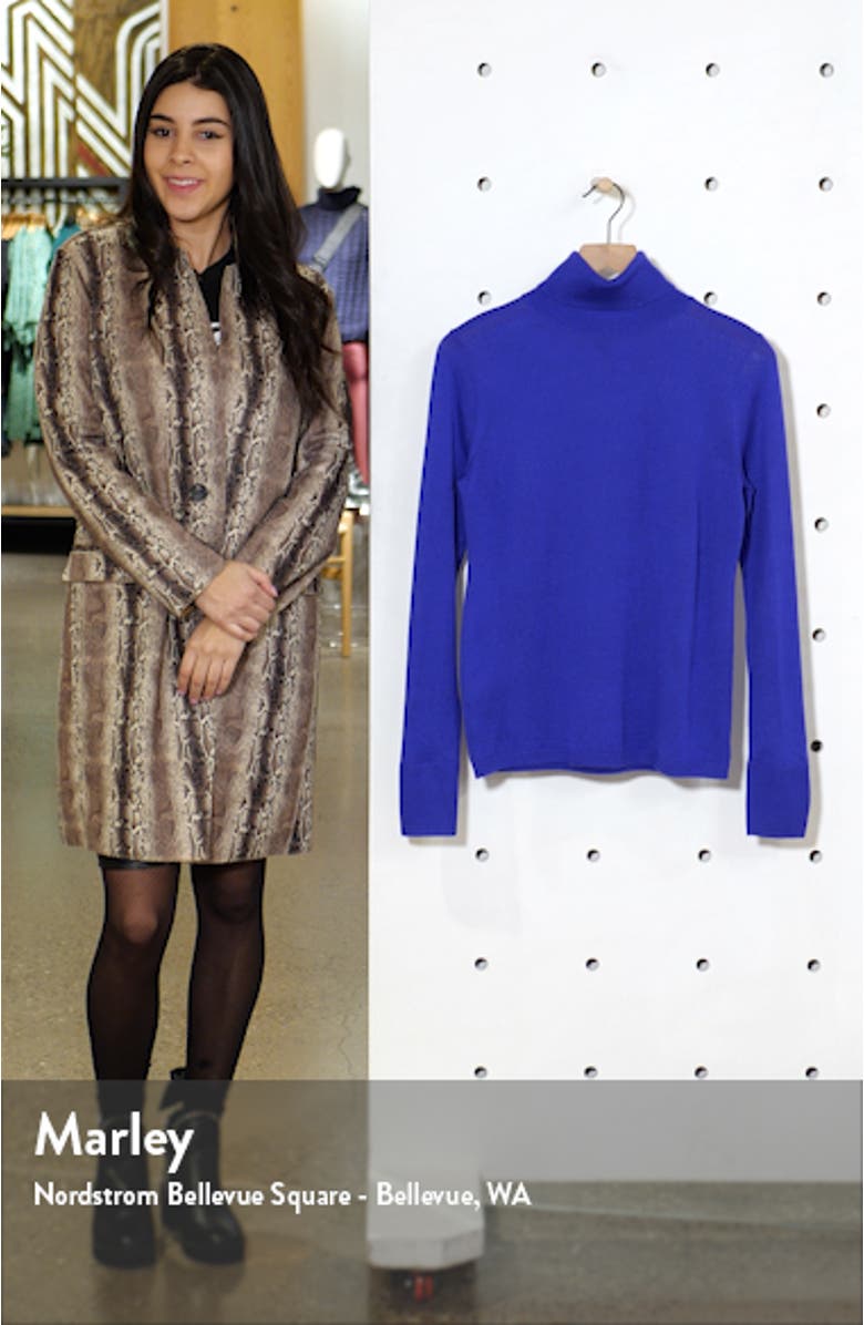 Turtleneck Merino Wool Blend Sweater, sales video thumbnail